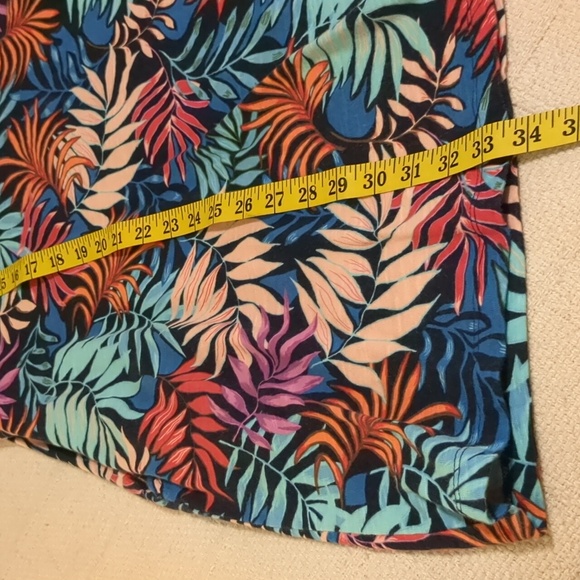 St. John's Bay Sleeveless Multicolor tropical Cotton dress - Picture 5 of 7